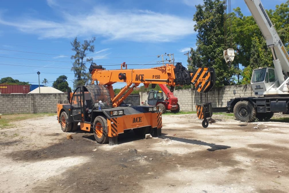 Excavator with hammer