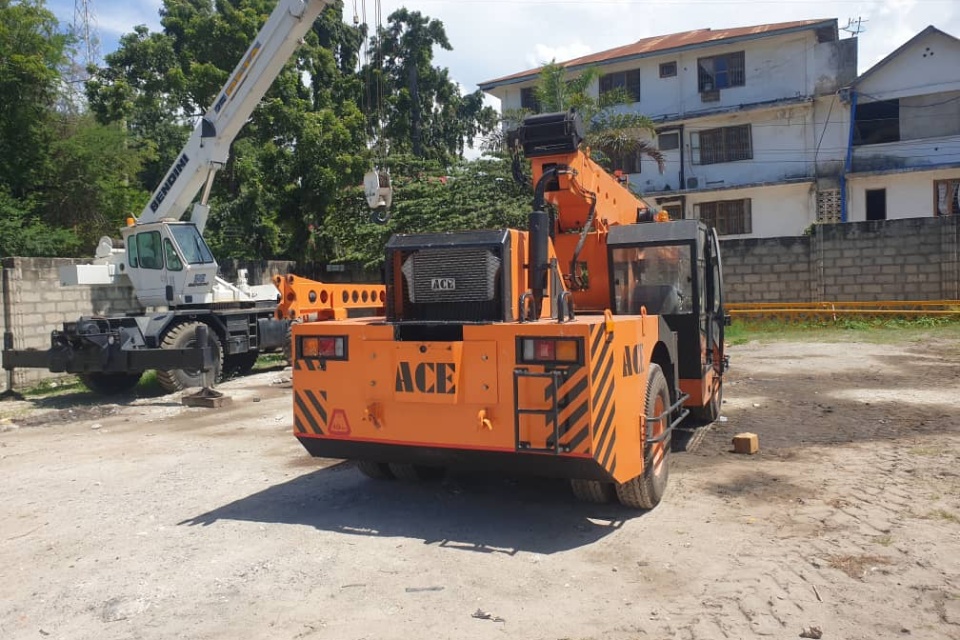 Excavator with hammer